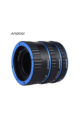 Youtek Andoer Mavi Makro Uzatma Tüpü Seti: Otomatik Odaklama Ve Ttl Desteği, Canon Ef/ef-s Lensleri İçin Alüminyum Konstruksiyon