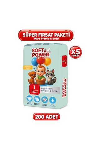 Bebek Bezi No:1 Yeni Doğan 2-5 Kg 40'lı 5 Paket 1 Numara