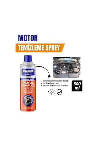 Profesyonel Oto Yağ Kir Çamur Sökücü Motor Temizleme Spreyi 500 Ml Bakım Ürünü Metal Kutu