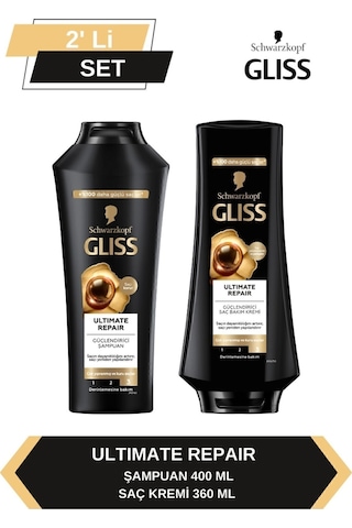 Gliss Ultimate Repair Şampuan 400 ML + Saç Kremi 360 ML