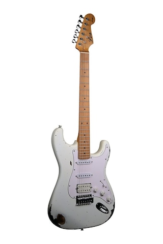 Lea Rlc-100 Pw Limited Edition Heavy Relic Elektro Gitar Polar White