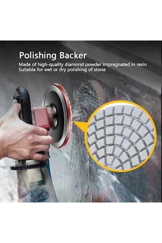 Xindoker 10 Adet 3 İnç Elmas Zımpara Diski - Mermer, Beton, Taş İçin 1500 Tane - Islak/kuru Parlatma, Dayanıklı Reçine Tabanlı
