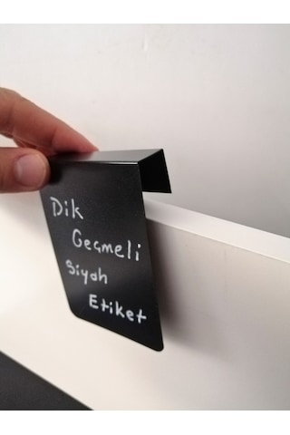 10 Adet Silinebilir Karatahta Siyah Etiket 10 x 7 CM Ahşap Raflar