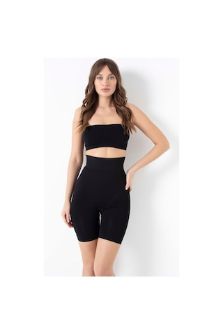 Anıl Lingerie 2541s Toparlayıcı Dikişsiz Kısa Paçalı Yüksek Bel Şort Korse Siyah