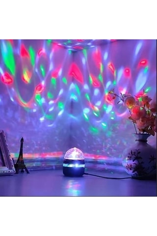 Mini Usb'li, 3 Watt, Sihirli Rgb, Led, Disko Topu,