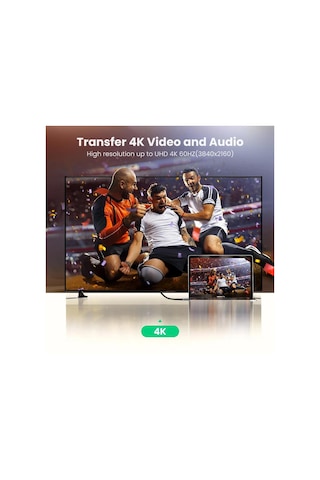 Ugreen 8K 60Hz Hdmi 2.1 Örgülü Görüntü Aktarma Kablosu 1 Metre