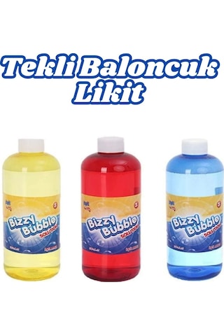 Köpük Tabancası Likiti - Baloncuk Tabancası - Köpüklü Silah - Baloncuk Oyunu - Yedek Baloncuk Sarı