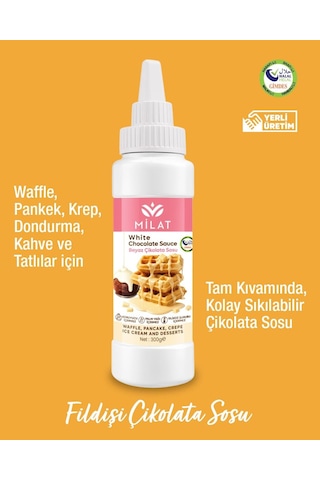 Beyaz Tatlı Sos 300 G - Waffle & Krep & Pankek & Tatlı & Dondurma Sosu