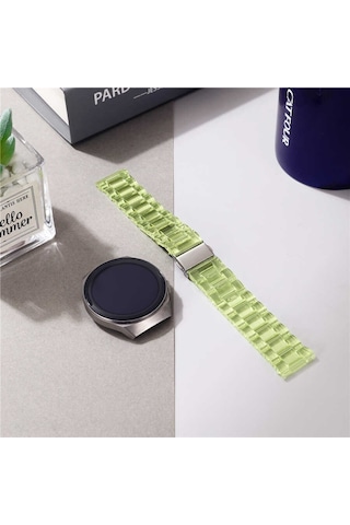 Samsung Galaxy Uyumlu Watch 3 41Mm Kordon 20Mm Şeffaf Baklalı Kordon