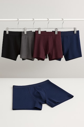 Ece's Desing Buz İpek Erkek Boxer 4 Parça 1001 Gri-bordo-lacivert-siyah
