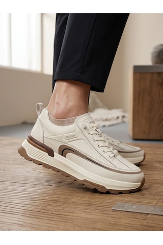 Dragon Heart Erkek Kışlık Su Geçirmez Kaydırmaz Ortopedik Hafif Taban Sneaker Beyaz