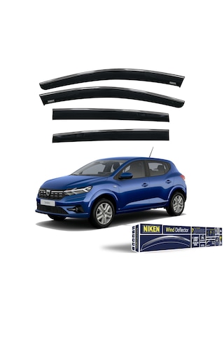 Dacia Sandero Stepway 2022 Ve Sonrası Kromlu Cam Rüzgarlığı Niken Marka