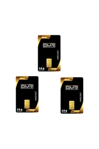3 Adet 2.5 Gr 24 Ayar Altın 995 Gmr