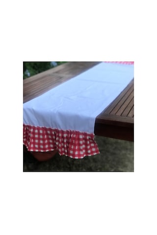 Fırfırlı Mavi Pötikare Runner & Ranir Diğer