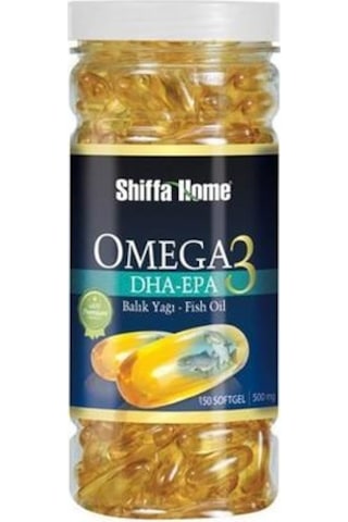 Shiffa Home Omega 3 Balık Yağı 500 MG 150 Softjel Kapsül