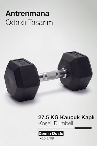 Çelik Ağırlık, Metal Tutma Yerlerine Sahip Tekli Dambıl-Kdb 27.5 KG Tekli