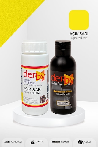 Derby Deri Mont Boyası ve Sabitleme Cilası 100 G Set