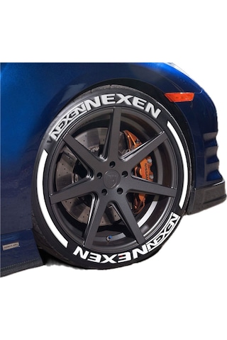 Nexen + Kuyruk Lastik Yazısı Araç Lastik Stickeri 8adet Büyük Boy