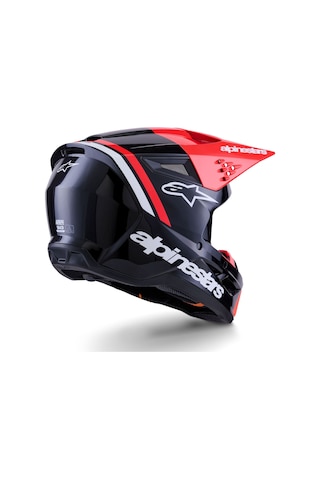 Alpinestars Sm3 Radium Off-road Kaskı Siyah Kırmızı Beyaz Siyah - Kırmızı - Beyaz