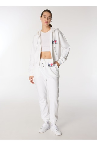 Moschino Jeans Beyaz Kadın Kapüşon Baskılı Sweatshirt A1708-4002