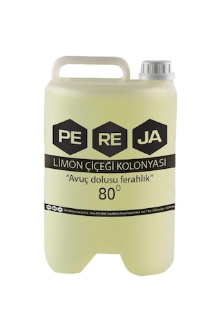 Pereja 80 Derece Limon Çiçeği Kolonyası Bidon 5 L + Huni Pereja 80 Derece Limon Çiçeği Kolonyası Bidon 5 L + Huni
