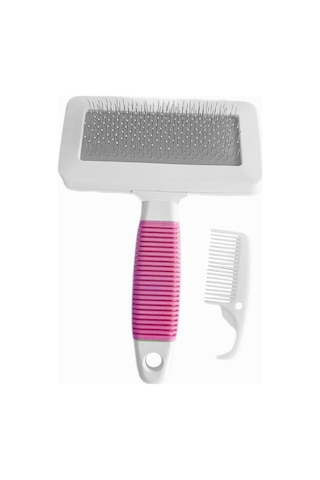 Markapet Temizleme Aparatlı Kedi Köpek Tarağı 12 Cm-15 Cm Large Pembe