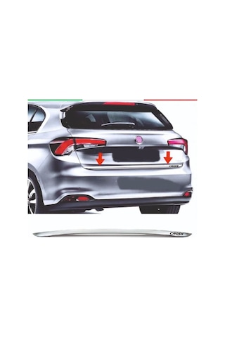 Fiat Egea Cross 2016+ Krom Yazılı Bagaj Alt Çıtası Paslanmaz Çelik