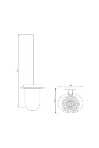 Fontana - Tuvalet Fırçası Krom Cam, Wc Fırçalık Outlet - Fc-40104- Diğer