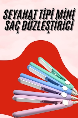 Seyahat Tipi Taşınabilir Saç Düzleştirici Saç Şekillendirici Yüksek Isı Ayarlı