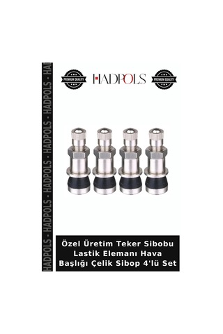 Özel Üretim Teker Sibobu Lastik Elemanı Hava Başlığı Çelik Sibop 4'lü Set