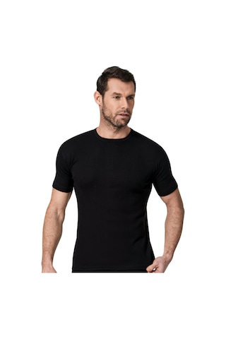 Namaldi Erkek Ribana O Yaka İnce Biyeli Fanila 3'lü Paket - 111 Siyah