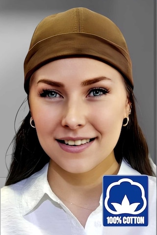 Unisex %100 Pamuklu Docker Şapka Kahverengi