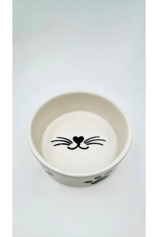 2 Adet Yüksek Kalite 12.5 Cm, 400 Ml Seramik Kedi Ve Köpek Mama Su Kabı