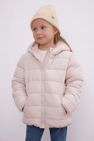 Defacto Kız Bebek Su İtici Beli Lastikli Kapüşonlu Şişme Mont C5317A524AUPN364 Pembe