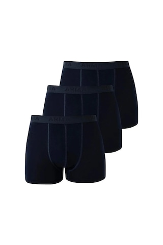 Terrien Premium Erkek Lacivert Bambu Boxer 3'lü Paket Hazır Giyim Kombin Düz