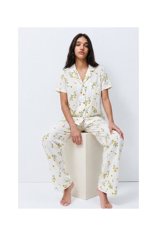 Fit Women Standart Boy Elastanlı Çok Renkli Pijama Takımı