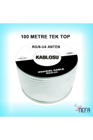 Uydu Anten Kablosu 100 Metre Rg6/U4