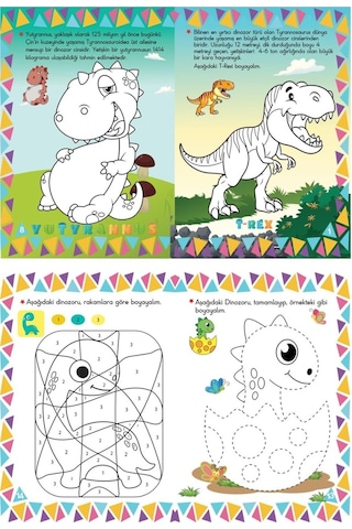 12 Adet Kuru Boya Hediyeli 10 Kitaplı Eğitici Ve Etkinlikli Boyama Seti