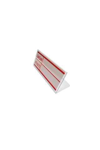 10 Adet Standlı Etiket Seti 10x4 Cm Silinebilir Ayaklı Vitrin