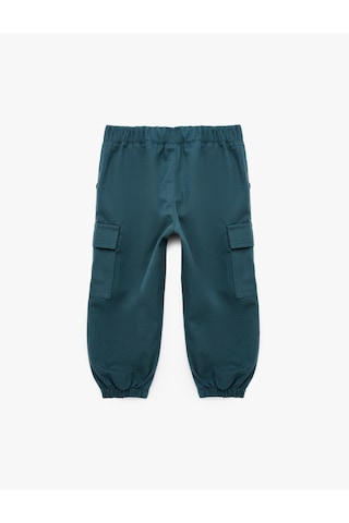 Koton Cep Detaylı Rahat Kesim Pamuklu Gabardin Jogger Kargo Pantolon Lacivert 7wmb40023tw