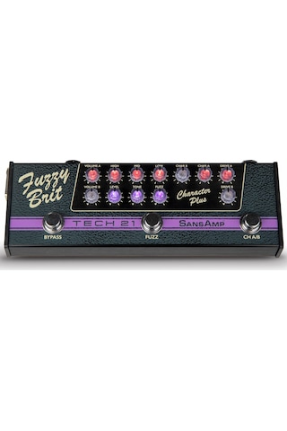 Tech 21 SansAmp Character Plus Fuzzy Brit Gitar Pedalı (CPSFB)