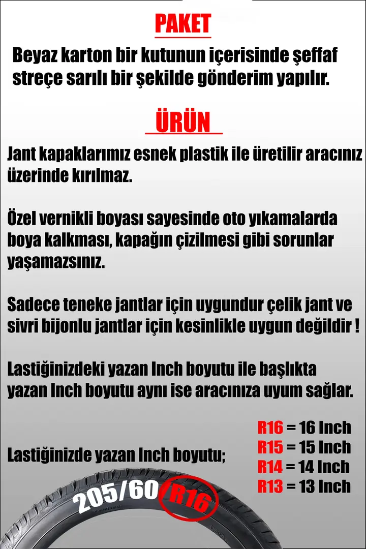 Universal Gri Jant Kapağı Takımı 4 Adet 1 Takım Amblem Seçenekli