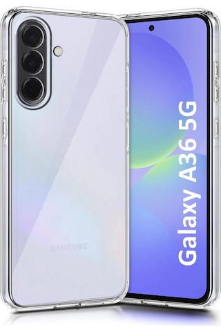 Logis Samsung Galaxy Uyumlu A36 Kılıf Süper Silikon Şeffaf Şeffaf