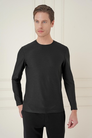 Efor Ts 891 Slim Fit Siyah Spor T-shirt Siyah