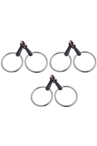 Homyl Copper Link Eggbutt Kantarma Halkası At Için Kantarması 105mm Gümüş