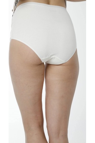 Hmd Underwear Kadın 3'lü Ekru Pamuklu Yüksel Bel Hamile Lohusa Külot & Rahat Doku -hmd1413-3 Ekru