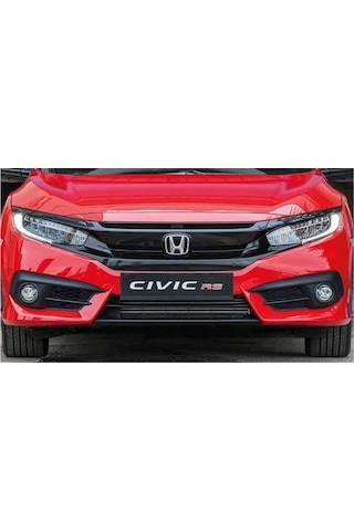 Honda Civic Fc5 Uyumlu Rs Ön Panjur Ve Far Kaşları Siyah 2016+