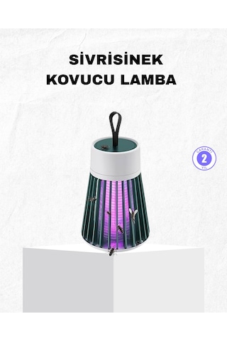 Şarjlı Mor Işıklı Sivrisinek Öldürücü Lamba Sessiz Ve Kimyasal İçermez