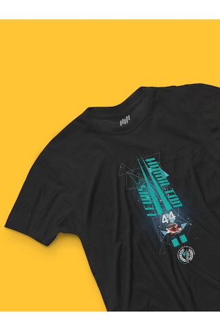 Flood Of Style Lewis Hamilton 2019 Şampiyonluk T-shirt Siyah