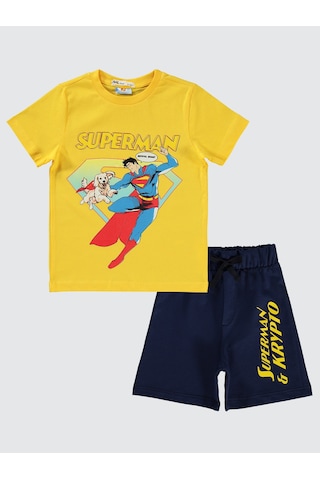Superman Erkek Çocuk Takım 2-5 Yaş Sarı